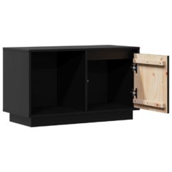 TV-benk svart 74x35x44 cm heltre furu