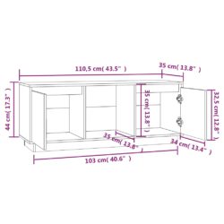 TV-benk 110,5x35x44 cm heltre furu