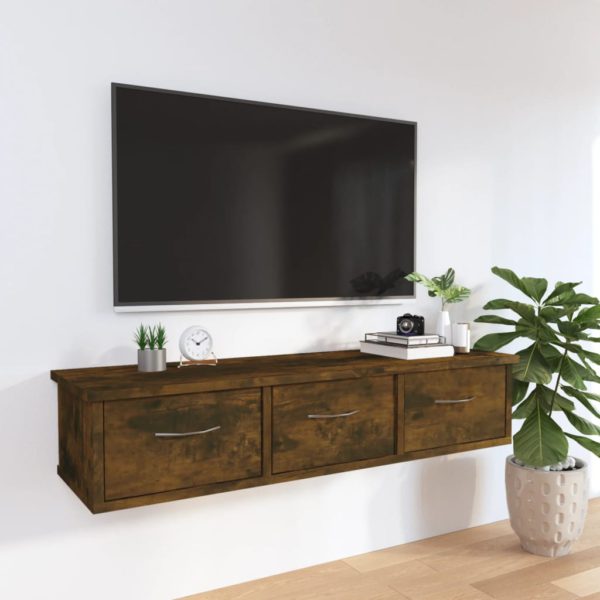 TV-benk røkt eik 88x26x18,5 cm konstruert tre