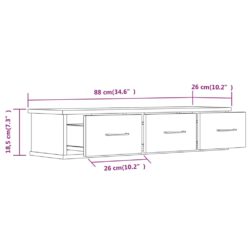 TV-benk brun eik 88x26x18,5 cm konstruert tre