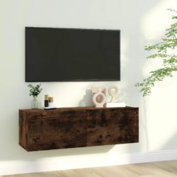 TV-benk røkt eik 100x30x30 cm konstruert tre