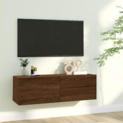 TV-benk brun eik 100x30x30 cm konstruert tre