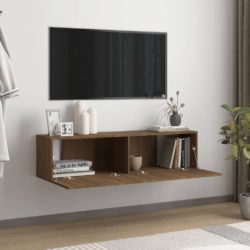 TV-benk brun eik 120x30x30 cm konstruert tre