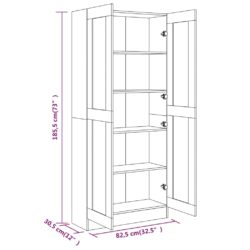 Bokhylle røkt eik 82,5×30,5×185,5 cm konstruert tre