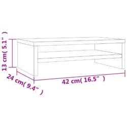 Skjermstativ røkt eik 42x24x13 cm konstruert tre