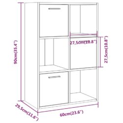 Oppbevaringsskap brun eik 60×29,5×90 cm