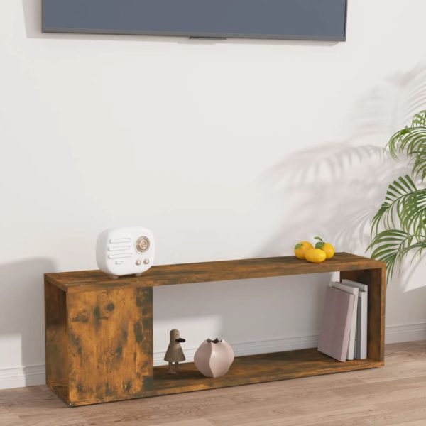 TV-benk røkt eik 100x24x32 cm konstruert tre