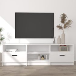 TV-benk hvit 150×33,5×45 cm konstruert tre