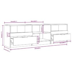 TV-benk høyglans hvit 150×33,5×45 cm konstruert tre