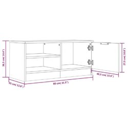 TV-benker 2 stk sonoma eik 80x35x36,5 cm konstruert tre