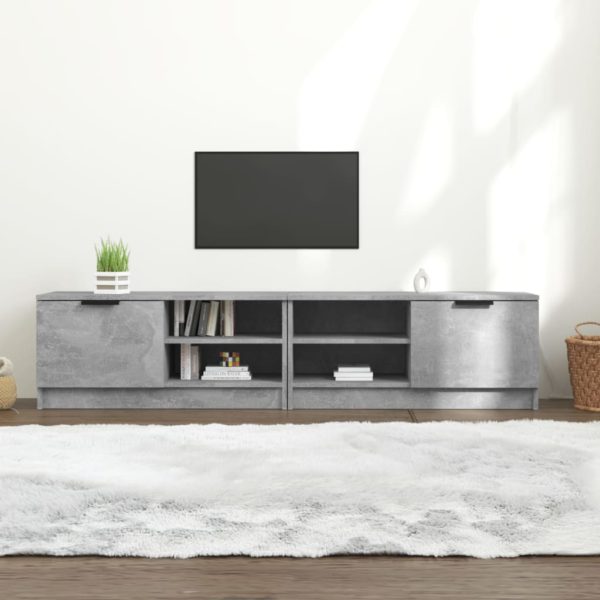 TV-benker 2 stk betonggrå 80x35x36,5 cm konstruert tre