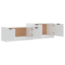 TV-benk hvit 158,5x36x45 cm konstruert tre