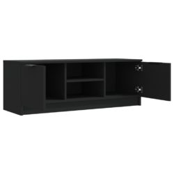 TV-benk svart 102x35x36,5 cm konstruert tre