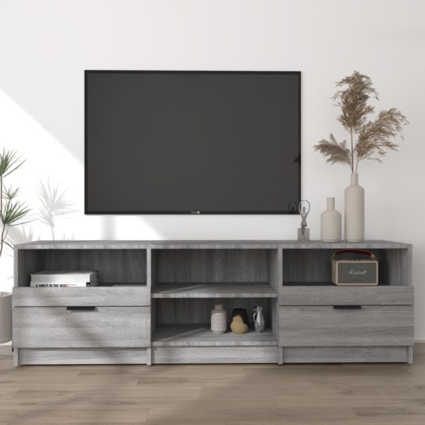 TV-benk grå sonoma 150×33,5×45 cm konstruert tre