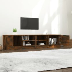 TV-benker 2 stk røkt eik 80x35x36,5 cm konstruert tre