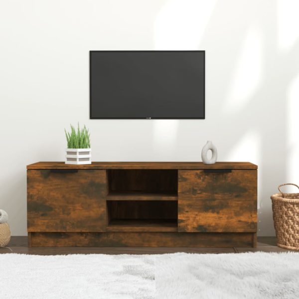 TV-benk røkt eik 102x35x36,5 cm konstruert tre