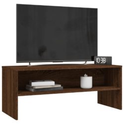 TV-benk brun eik 100x40x40 cm konstruert tre