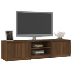 TV-benk brun eik 140x40x35,5 cm konstruert tre