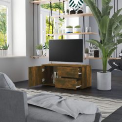 TV-benk røkt eik 80x34x36 cm konstruert tre