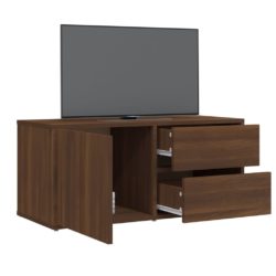 TV-benk brun eik 80x34x36 cm konstruert tre