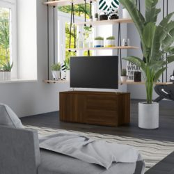 TV-benk brun eik 80x34x36 cm konstruert tre