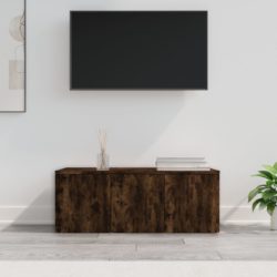 TV-benk røkt eik 80x34x30 cm konstruert tre