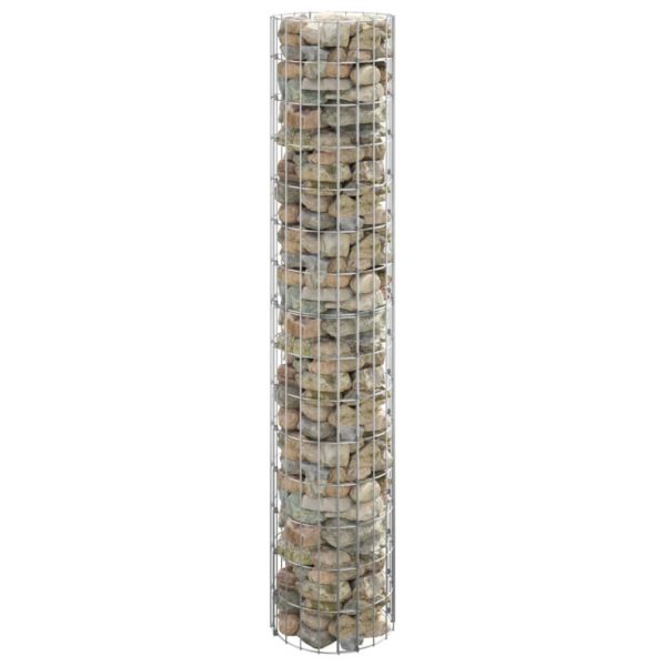 Sirkulær gabion stolpe galvanisert stål Ø30×150 cm