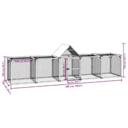 Hønsegård 500x100x150 cm impregnert heltre furu