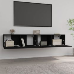 TV-benker 2 stk svart 80x30x30 cm konstruert tre