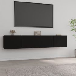 TV-benker 2 stk svart 80x30x30 cm konstruert tre