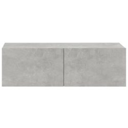 Vegghengte TV-benker 2 stk betonggrå 100x30x30cm konstruert tre