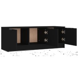 TV-benk svart 102x35x36,5 cm konstruert tre