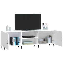 TV-benk hvit 150x30x50 cm konstruert tre