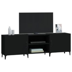 TV-benk svart 150x30x50 cm konstruert tre