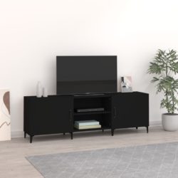 TV-benk svart 150x30x50 cm konstruert tre