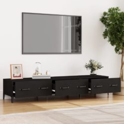 TV-benk svart 150×34,5×30 cm konstruert tre