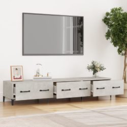 TV-benk betonggrå 150×34,5×30 cm konstruert tre