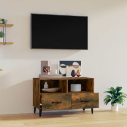 TV-benk røkt eik 80x36x50 cm konstruert tre