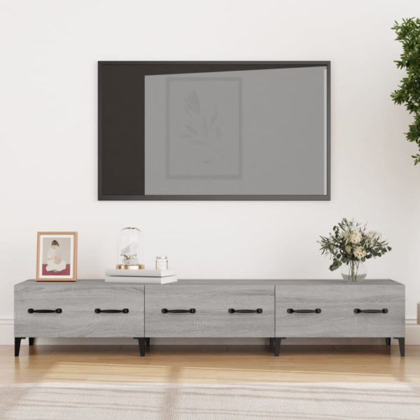 TV-benk grå sonoma 150×34,5×30 cm konstruert tre