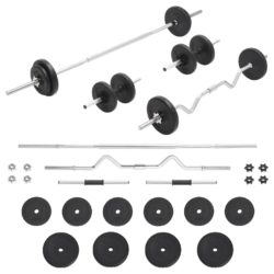 Vektstang- og håndvektsett 30 kg