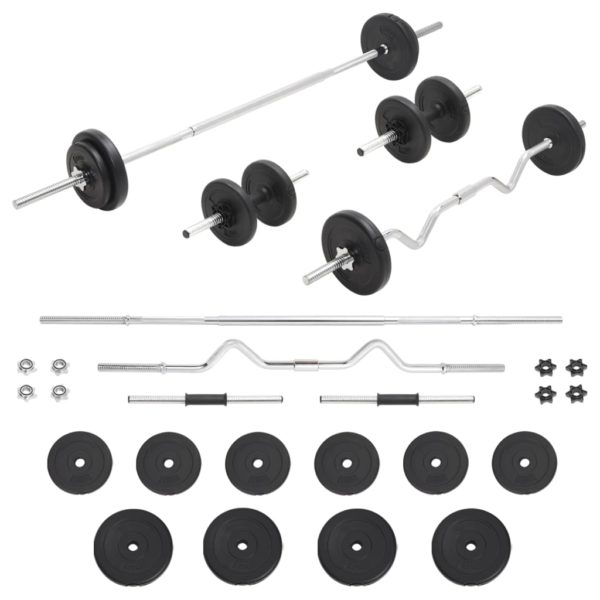 Vektstang- og håndvektsett 30 kg