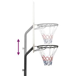 Basketballstativ hvit 282-352 cm polyeten