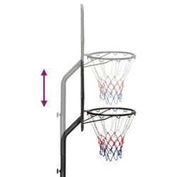 Basketballstativ svart 282-352 cm polyeten