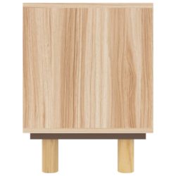 TV-benk brun 80x30x40 cm heltre furu og naturrotting