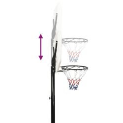 Basketballstativ hvit 258-363 cm polyeten