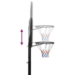 Basketballstativ svart 258-363 cm polyetylen