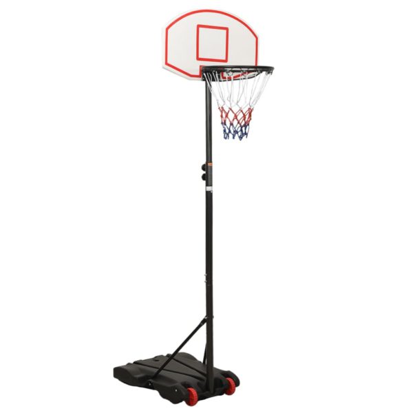 Basketballstativ hvit 216-250 cm polyeten