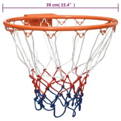 Basketballkurv oransje 39 cm stål