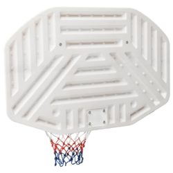 Bakplate for basketballkurv hvit 109x71x3 cm polyeten