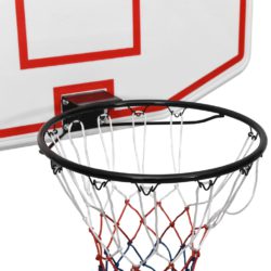 Bakplate for basketballkurv hvit 109x71x3 cm polyeten